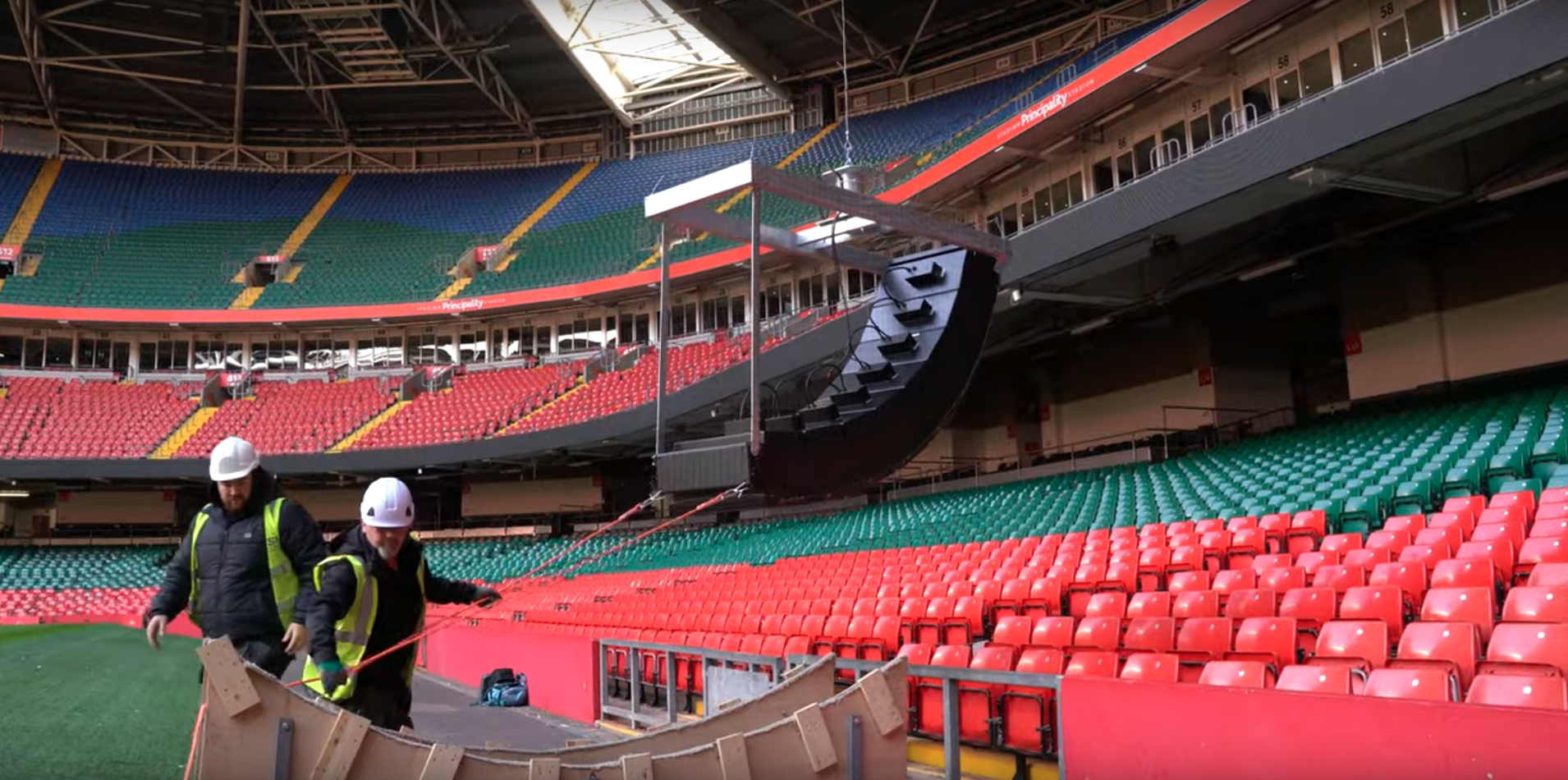 Principality Stadium - Loudspeaker Array Hoist - Vaughan Sound